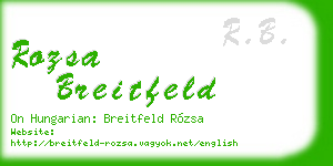 rozsa breitfeld business card
